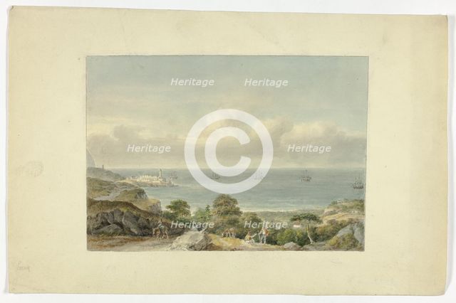 Mediterranean Seascape with Port, n.d. Creator: Nicholas Pocock.