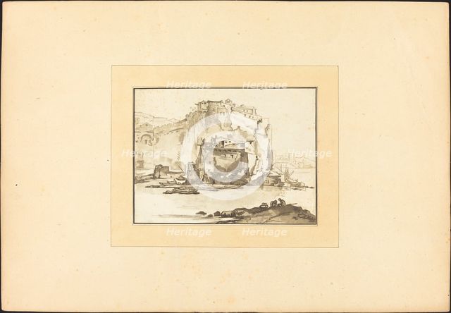 Mediterranean Seascape, published 1782. Creator: Maria Catharina Prestel.