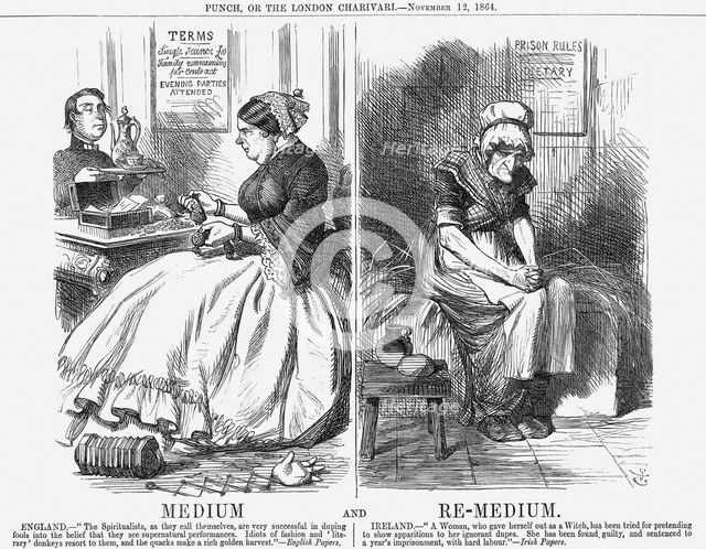 'Medium and Re-Medium', 1864. Creator: John Tenniel.