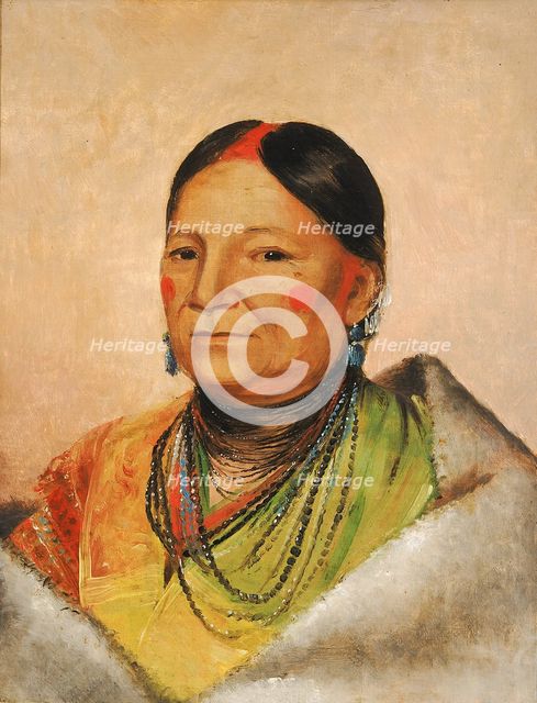 Mee-chéet-e-neuh, Wounded Bear's Shoulder, Wife of the Chief, 1831. Creator: George Catlin.