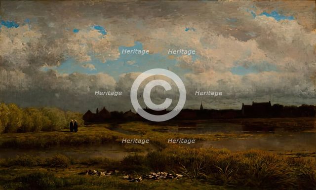 Meerkerk, Clearing up after Rain, 1866. Creator: Gerrit Alexander Godart Filip Mollinger.