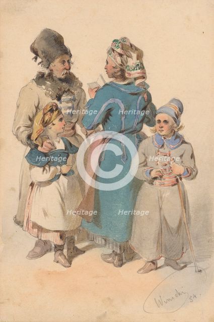 Meeting, 1854. Creator: Friedrich Carl von Scheidlin.