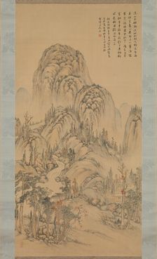 Meeting with a Friend on an Autumn Day, 1822. Creator: Noro Kaiseki