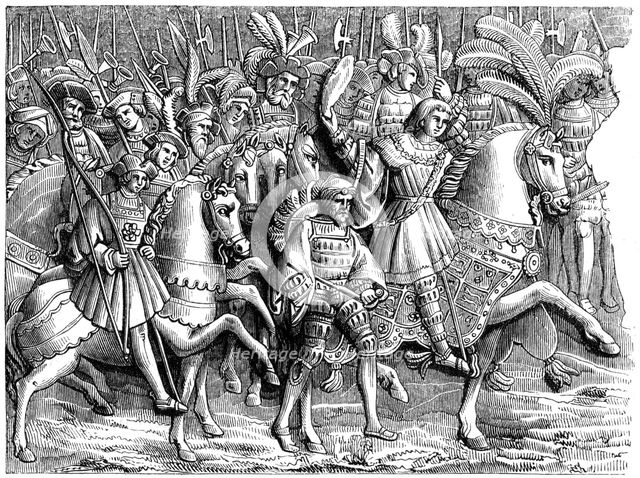 Meeting at the Field of the Cloth of Gold, c16th century (1849). Artist: Unknown