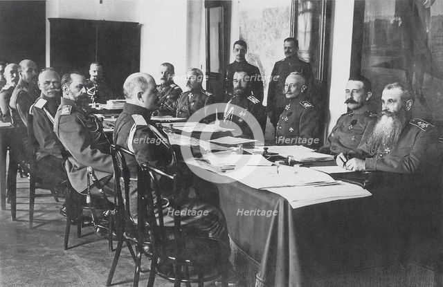 Meeting at the Headquarters (Stavka) of the Commander-in-chief of the Russian Imperial Army in Mogil