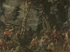 Meeting between David and Abigail, 1597. Creator: Joachim Anthonisz Wtewael