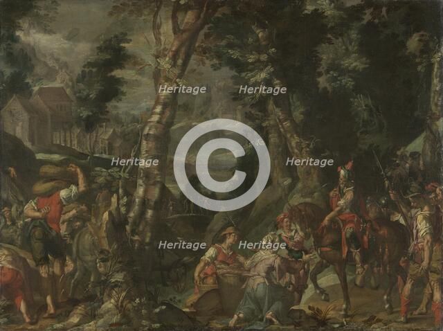 Meeting between David and Abigail, 1597. Creator: Joachim Anthonisz Wtewael.