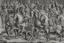 Meeting between Henry VIII and Francis I of France, on the Field of the Cloth of Gold, 1520 (1877). Creator: Unknown