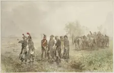 Meeting French officers in Holland, 1793, 1867. Creator: Charles Rochussen
