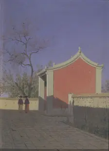 Meeting house of the Solons in Akh-Kent. Artist: Vereshchagin, Vasili Vasilyevich (1842-1904)