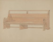 Meeting House Pew, c. 1936. Creator: Donald Streeter