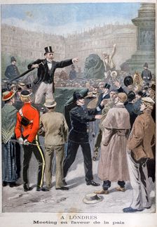Meeting in favour of peace, London, 1899