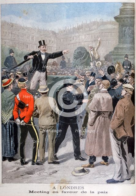 Meeting in favour of peace, London, 1899. Artist: Unknown