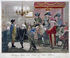 Meeting Night of the Club of Odd Fellows 1789. Artist: John Barlow