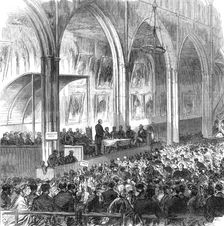 Meeting of the Church Congress in St. Andrew's Hall, Norwich, 1865. Creator: Unknown