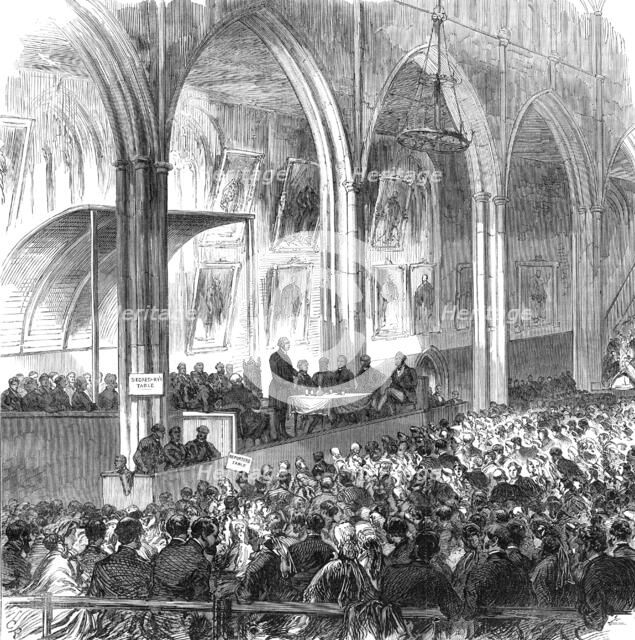 Meeting of the Church Congress in St. Andrew's Hall, Norwich, 1865. Creator: Unknown.