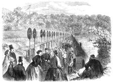 Meeting of the Belgian National Rifle Association at Brussels: the targets, 1865. Creator: Unknown