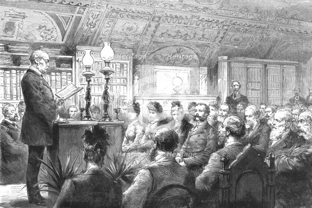 ''Meeting of the British and American Archaeological Society at Rome, under the Presidency...',1890. Creator: Unknown.