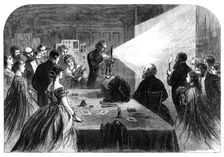 Meeting of the British Association at Birmingham - photography by aid of the Magnesium Light, 1865. Creator: Unknown