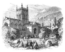 Meeting of the British Association at Birmingham: the Priory Church, Malvern, 1865. Creator: Unknown