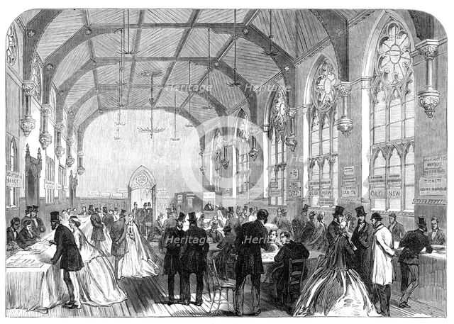 Meeting of the British Association at Birmingham: the Reception-Room, 1865. Creator: Unknown.