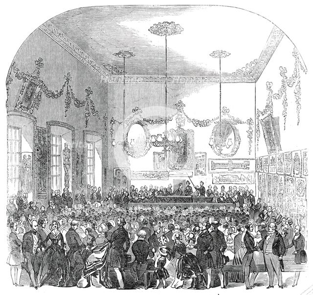 Meeting of the British Archaeological Institute, St. John's Winchester, 1845. Creator: Unknown.