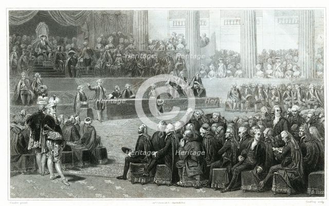 Meeting of the General States on May 5, 1789, engraving from 1853.