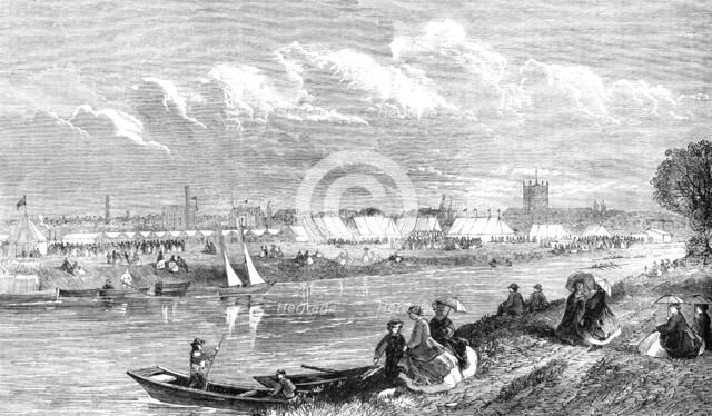 Meeting of the Gloucestershire Agricultural Society, on the banks of the Severn...Tewkesbury, 1865. Creator: Unknown.