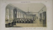 Meeting of the Editorial Commission for the Liberation of the Peasants in the hall..., 1861. Creator: Timm, Wassili (George Wilhelm) (1820-1895)