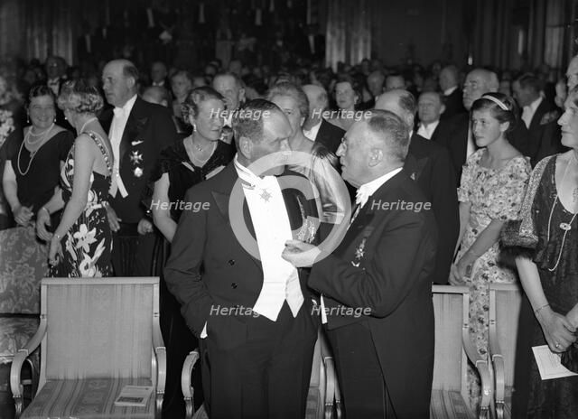 Meeting of the Swedish-German Society, 21 October 1937.  Artist: Karl Sandels
