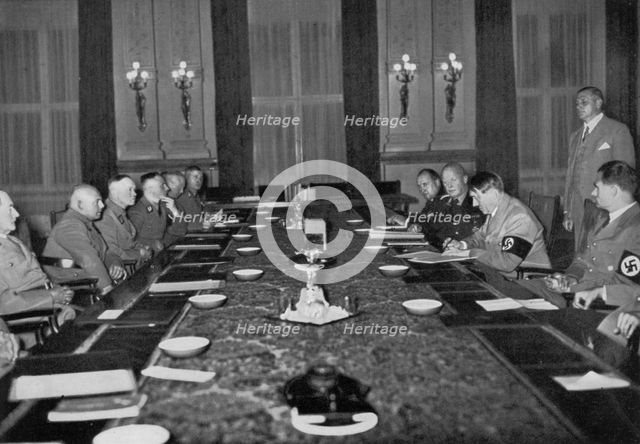 Meeting of the Reichsstatthalter at the Reich Chancellery, Berlin, Germany, 1936. Artist: Unknown