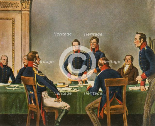 Meeting of the Reorganisation Commission in Königsberg, 9 July 1807, (1936). Creator: Unknown.