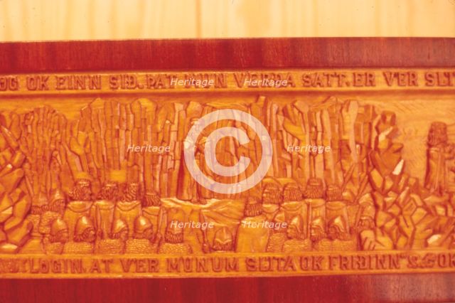 Meeting of the Thing (Iceland's Democratic Parliament) in AD1000. Artist: Unknown.