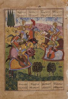 Meeting of Warriors, Folio from a Shahnama (Book of Kings), between 1620 and 1625. Creator: Unknown
