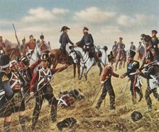 Meeting of Wellington and Blücher at Waterloo, 18 June 1815, (1936). Creator: Unknown