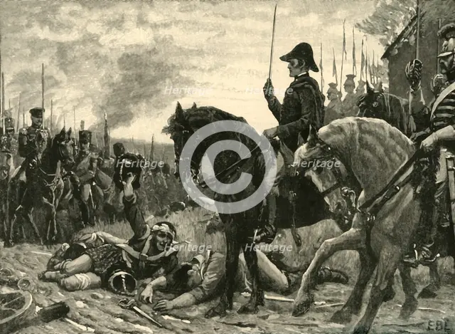 Meeting of Wellington and Blucher after the Battle of Waterloo, 1815 (c1890). Creator: Edmund Blair Leighton.