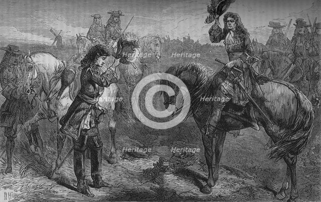 'Meeting of William III. and the Duke of Berwick', c1694, (c1880). Artist: Unknown.