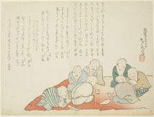 Meeting of a Poetry Club, c. 1860. Creator: Fujii Teisa