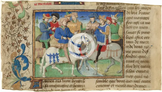 Meeting of Achilles and Hector, c. 1450 - 1460. Creator: Master of Girart de Roussillon.