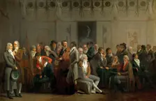 Meeting of Artists in the Atelier of Isabey. Artist: Boilly, Louis-Léopold (1761-1845)