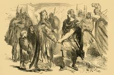 Meeting of Edmund Ironside and Canute, on the Isle of Alney, in the Severn c1890. Creator: Unknown