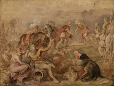 Meeting of King Ferdinand of Hungary and the Cardinal-Infante Ferdinand of Spain at Nördlingen, 1635 Creator: Peter Paul Rubens
