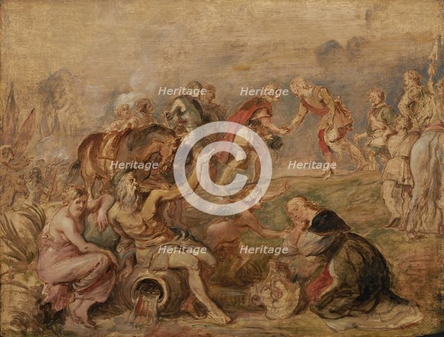 Meeting of King Ferdinand of Hungary and the Cardinal-Infante Ferdinand of Spain at Nördlingen, 1635 Creator: Peter Paul Rubens.
