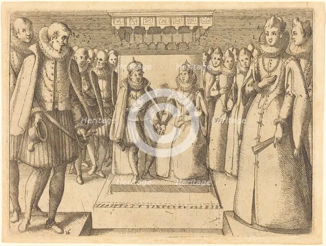 Meeting of Margaret of Austria and Philip III, 1612. Creator: Jacques Callot.