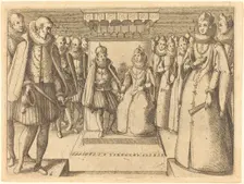 Meeting of Margaret of Austria and Philip III, 1612. Creator: Jacques Callot