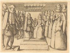 Meeting of Margaret of Austria and Philip III, 1612. Creator: Jacques Callot