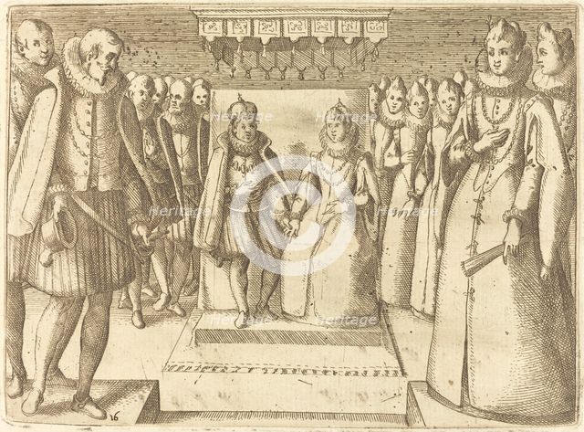 Meeting of Margaret of Austria and Philip III, 1612. Creator: Jacques Callot.