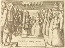 Meeting of Margaret of Austria and Philip III, 1612. Creator: Jacques Callot