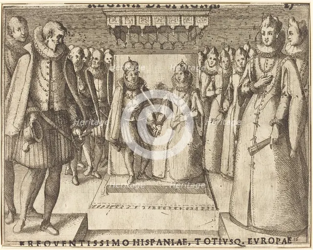 Meeting of Margaret of Austria and Philip III [recto], 1612. Creator: Jacques Callot.