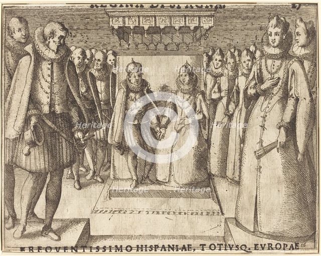 Meeting of Margaret of Austria and Philip III [recto], 1612. Creator: Jacques Callot.